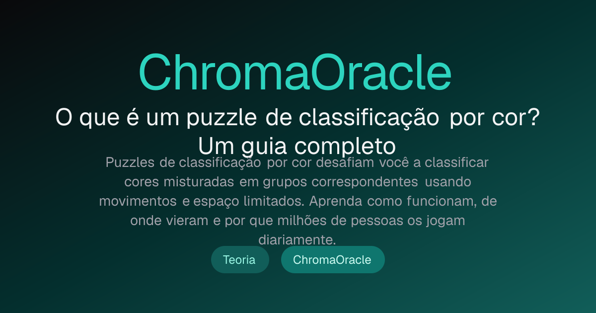 O que é um puzzle de classificação por cor?Um guia completo | ChromaOracle